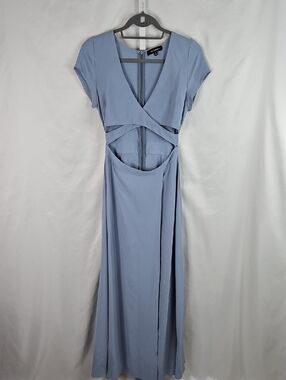 La Charme U Light Blue Cutout Maxi Dress Elegant Womens Evening Dress Size Small